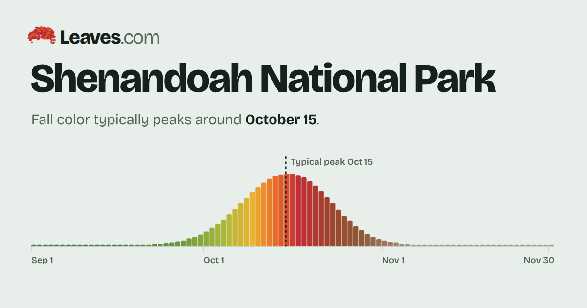 Shenandoah National Park fall foliage 2026: peak dates and forecast